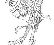 Coloriage Sparkle de Equestria Girls comme cupidon