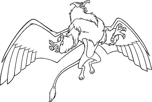 Coloriage et dessins gratuits Excalibur aigle magique à imprimer