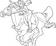 Coloriage Excalibur Kayley sur Cheval