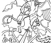 Coloriage et dessins gratuit Scène de Excalibur à imprimer