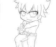 Coloriage Fairy Tail Chibi Grey 