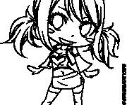 Coloriage Fairy Tail Chibi Lucy