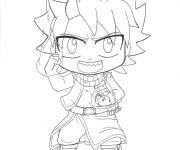 Coloriage Fairy Tail Chibi Natsu