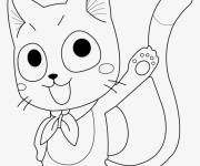 Coloriage et dessins gratuit Fairy Tail Happy  à imprimer