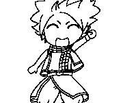 Coloriage Fairy Tail Natsu facile