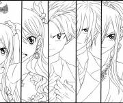 Coloriage et dessins gratuit Fairy Tail personnages à imprimer