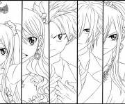 Coloriage et dessins gratuit Fairy Tail personnages à imprimer