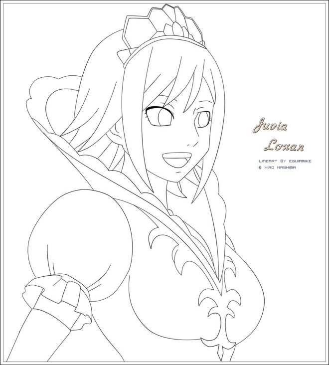 Coloriage et dessins gratuits Juvia Loxar de Fairy Tail  à imprimer