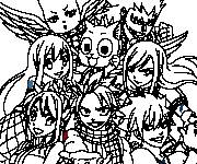 Coloriage Les personnages de Fairy Tail