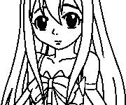 Coloriage Wendy de Fairy Tail facile