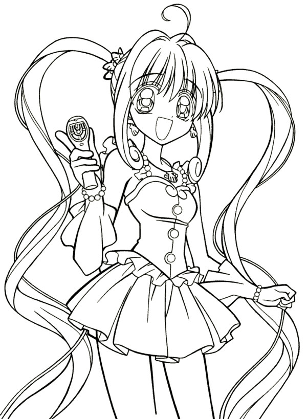 Coloriage Fille Manga Kawaii Dessin Gratuit Imprimer