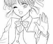 Coloriage Fille Manga magnifique