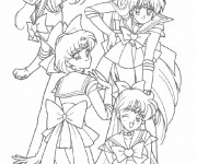 Coloriage et dessins gratuit Fille Manga Personnages à imprimer