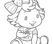 Coloriage B&eacute;b&eacute; Fraisinette mignonne