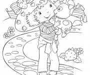 Coloriage et dessins gratuit Charlotte et son chien dessin animé à imprimer