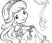 Coloriage Fraisinette assise en ligne