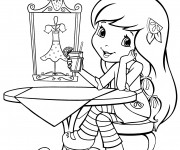 Coloriage Fraisinette assise gratuit