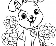 Coloriage Fraisinette chien