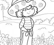 Coloriage Fraisinette debout dans le champ