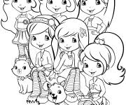 Coloriage Fraisinette et ses amis