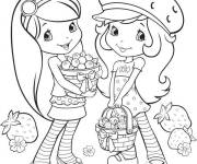 Coloriage Fraisinette et ses amis avec Bleuette