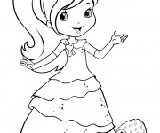 Coloriage Fraisinette heureuse