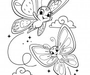 Coloriage Fraisinette papillon