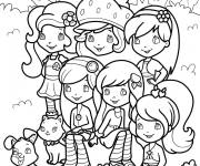 Coloriage La famille Fraisinette
