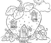 Coloriage La maison fraise de Fraisinette