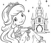 Coloriage Le ch&acirc;teau de Fraisinette