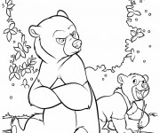 Coloriage et dessins gratuit Frère des ours Naima et Thunder à imprimer
