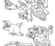 Coloriage Animaux de la s&eacute;rie Fr&egrave;res Kratt