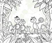 Coloriage Animaux et disques de Fr&egrave;res Kratt