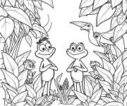 Coloriage Animaux et insectes de Fr&egrave;res Kratt