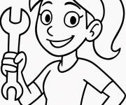 Coloriage Aviva porte une cl&eacute;