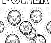 Coloriage Badge de puissance de Fr&egrave;res Kratt