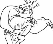 Coloriage Chef Gaston Gourmand