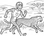 Coloriage Chris et le pouvoir de cheetah