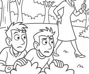 Coloriage Chris et Martin se cache de Donita Donata