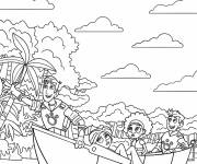 Coloriage Chris, Koki, Aviva et Martin Kratt d&eacute;couvrent l'&icirc;le