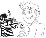 Coloriage Chris Kratt avec l'animal