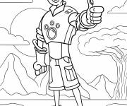 Coloriage Chris Kratt avec le pouce lev&eacute;
