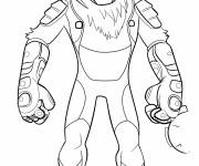 Coloriage Chris Kratt en combinaison de puissance
