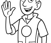 Coloriage Chris Kratt te salue