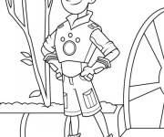 Coloriage Chris pret &agrave; sauver la nature