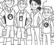 Coloriage Equipes des personnages de dessin anim&eacute; Fr&egrave;res Kratt
