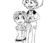 Coloriage Filles de Fr&egrave;res Kratt