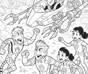 Coloriage Fr&egrave;res Kratt au combat