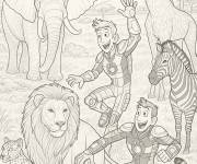 Coloriage Fr&egrave;res Kratt dans la savane