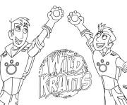 Coloriage Fr&egrave;res Kratt de dessin anim&eacute;